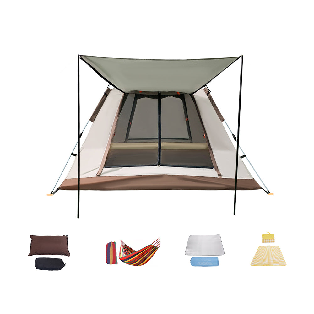 tente pour la pêche de camping pêche, la randonnée, le camping pour 2 à 4 pe material:Schichtholz Sizes:Large (19