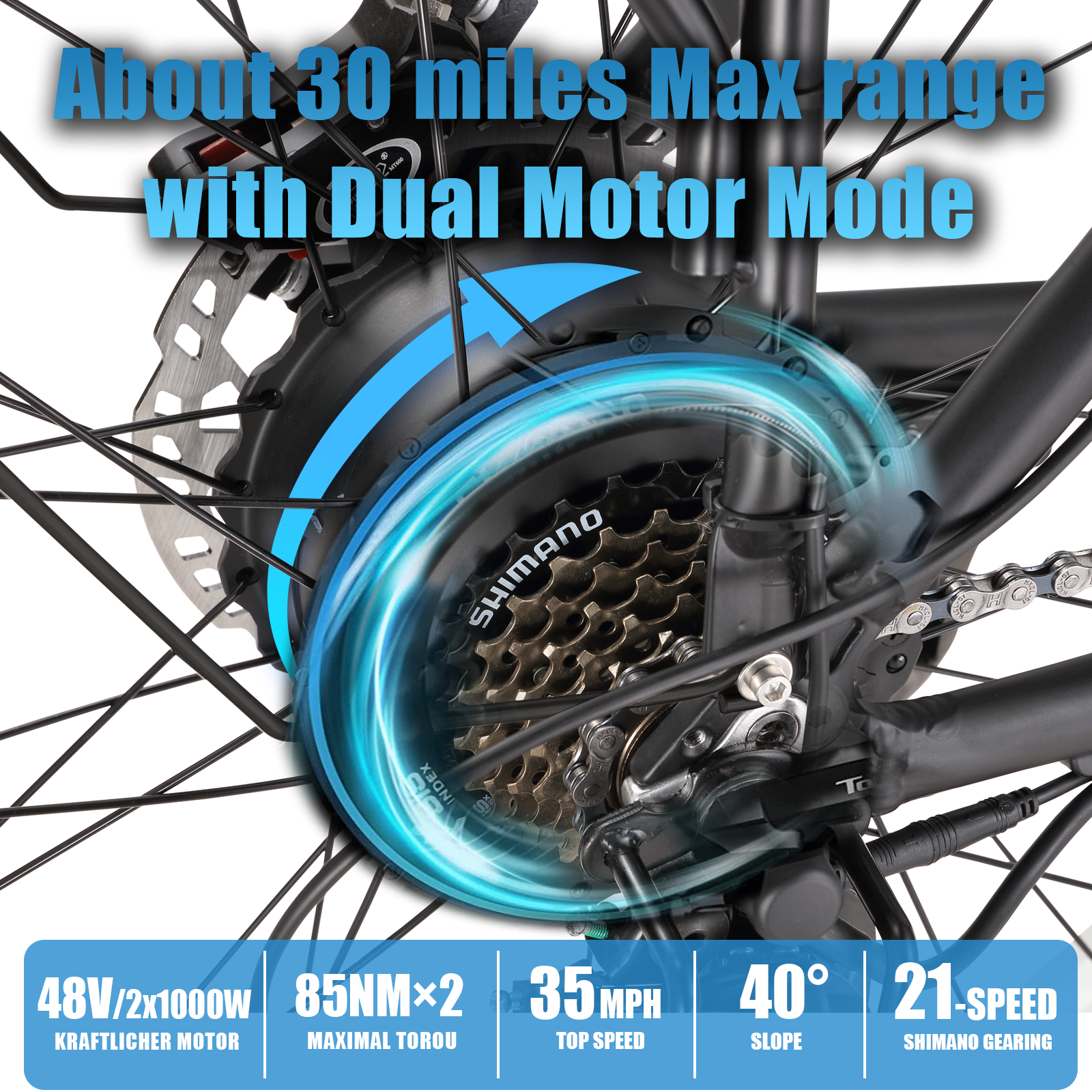 KETELES K800 2000W Dual Motor Electric Mountain Bike