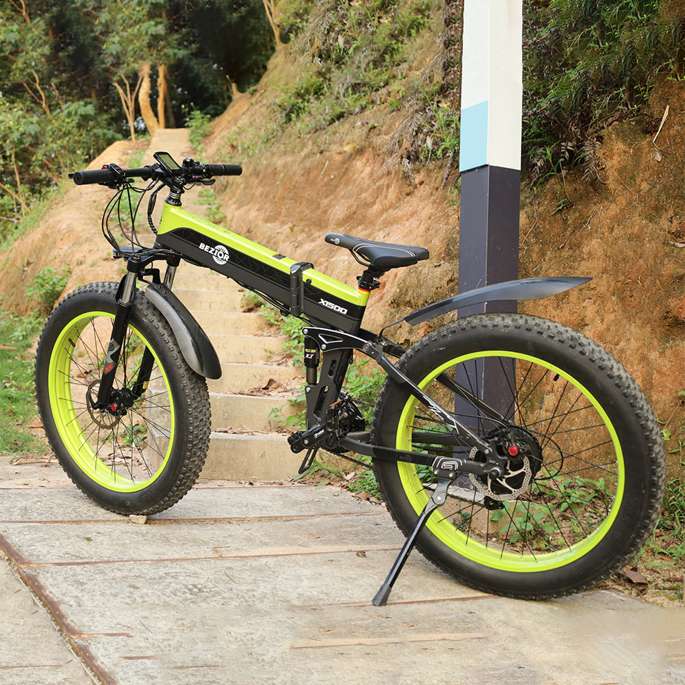 Bezior X1500 Bicicletta Elettrica da Montagna Pieghevole 1500W
