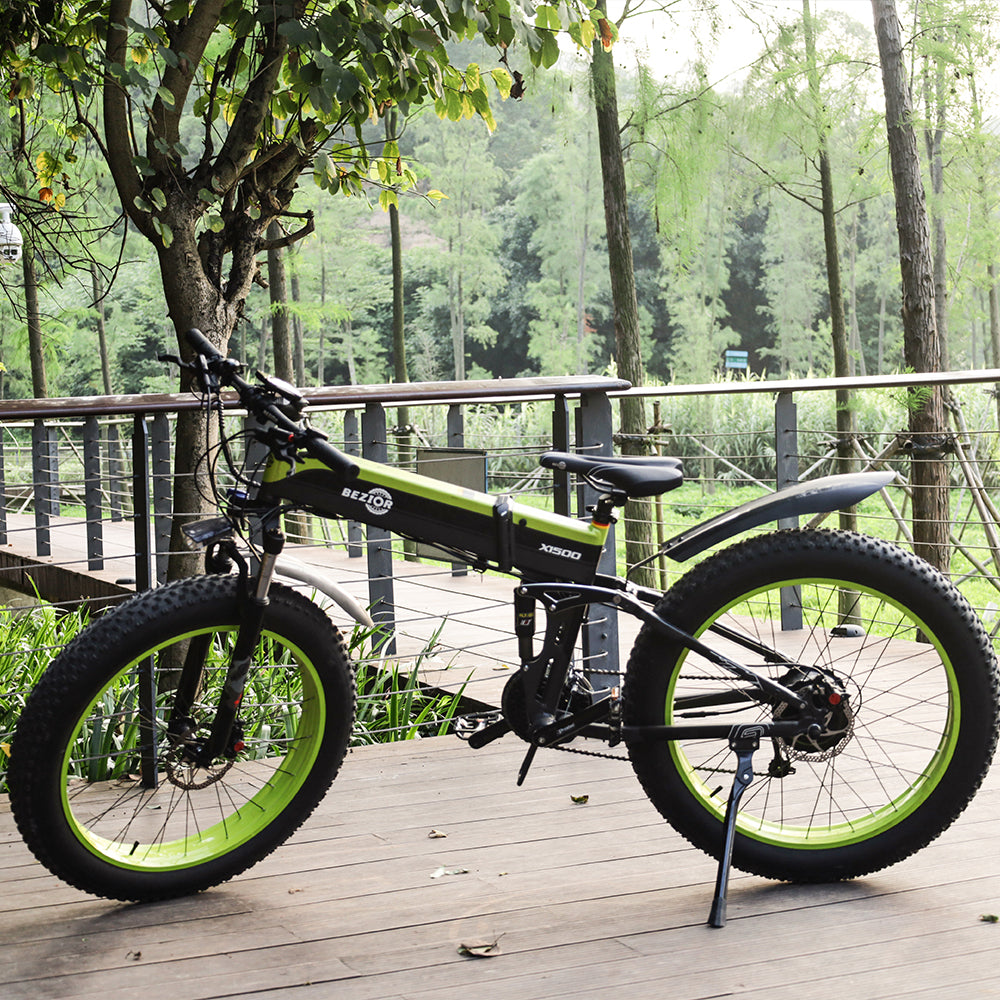Bezior X1500 Bicicletta Elettrica da Montagna Pieghevole 1500W