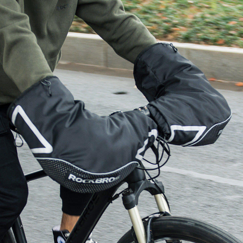Gants De Vélo Coupe-Vent Et Chauds À Poignée Épaisse