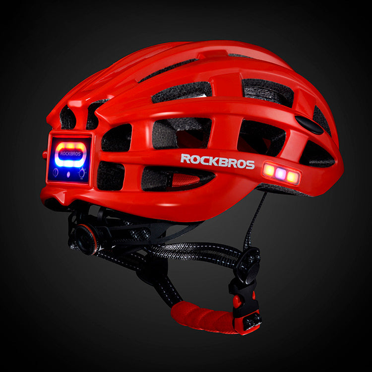 rockbros fahrradhelm mit licht Reiten Fahrradhelm Full Face Motorrad Warnlicht