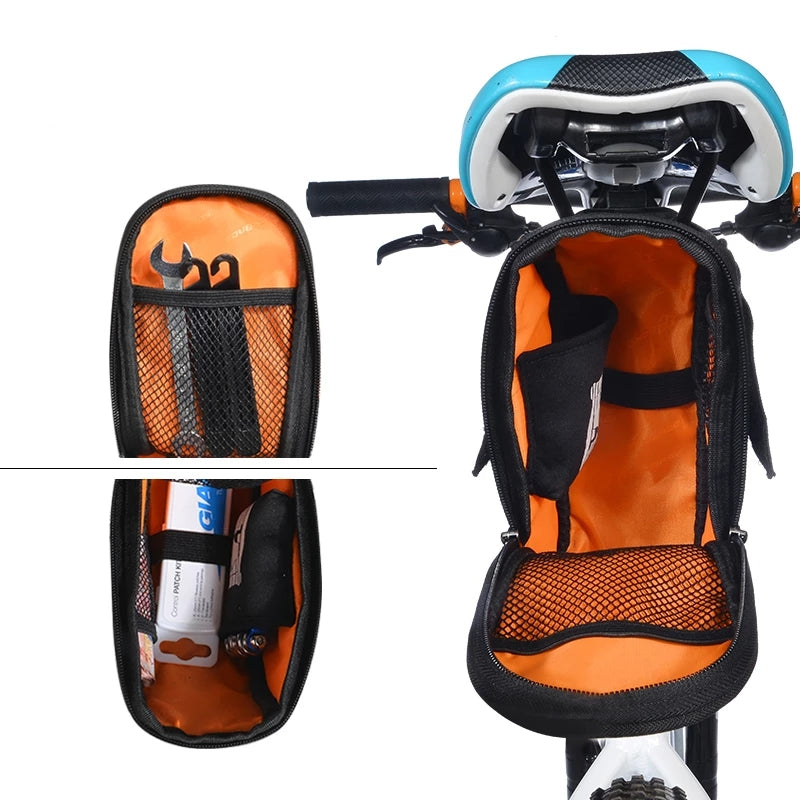 Bolsa traseira de bicicleta MTB de nylon à prova de chuva