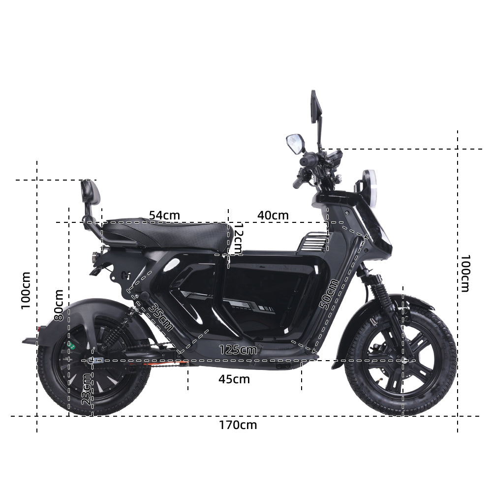 BEZIOR XIAONIU A 1500W Electric Motorcycle Truck Commuting Bike