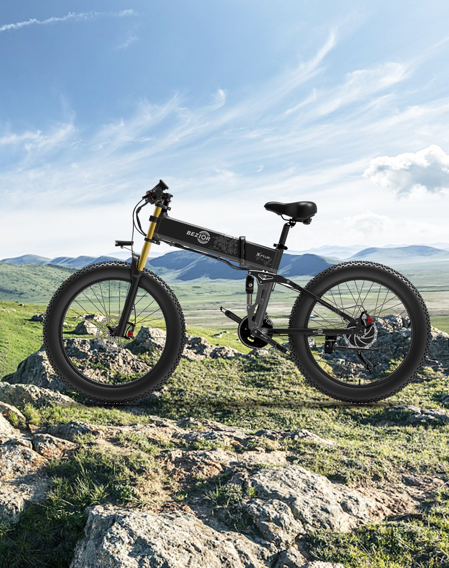 Bezior X Plus 1500W Electric Mountain Folding Bike