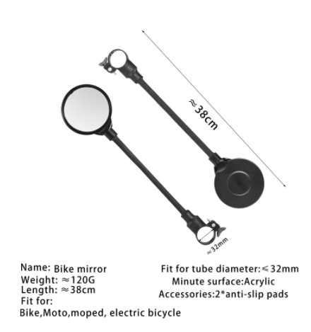 Equipo de bicicleta Espejo retrovisor a prueba de golpes