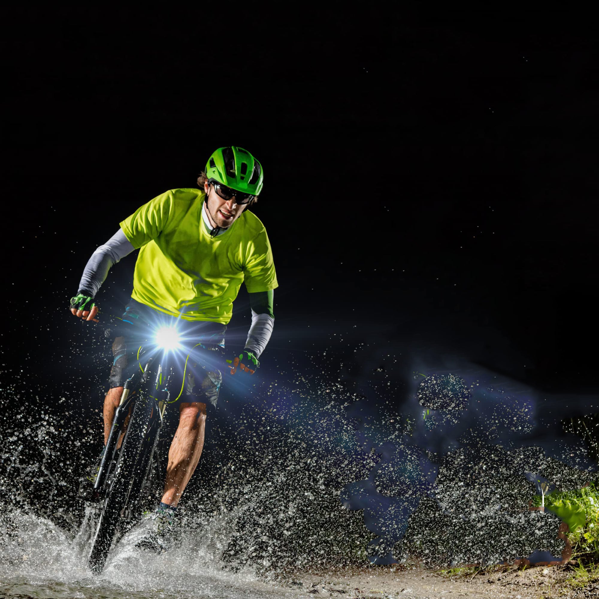 Nachtfahrrad-Scheinwerfer und Rücklicht-Set