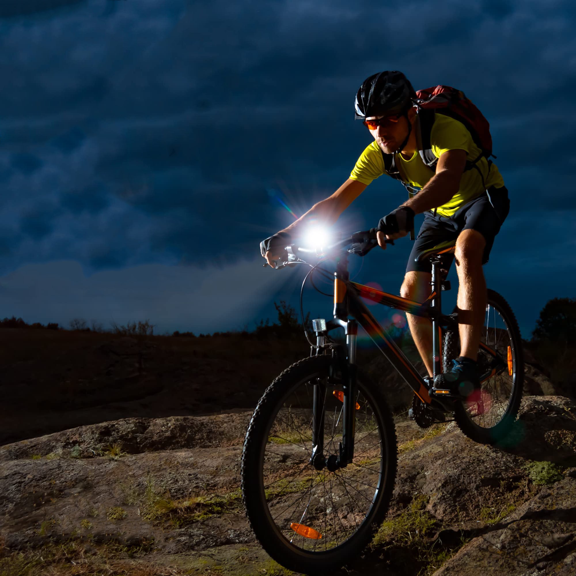 Nachtfahrrad-Scheinwerfer und Rücklicht-Set